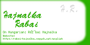 hajnalka rabai business card